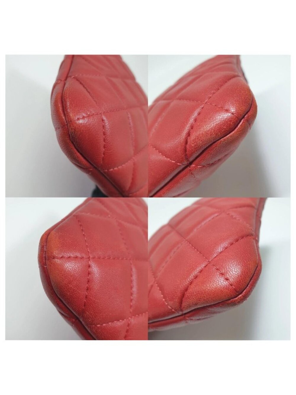 Authentic Chanel Large O Case Red Quilted Leather Clutch - Picture 5 of 12